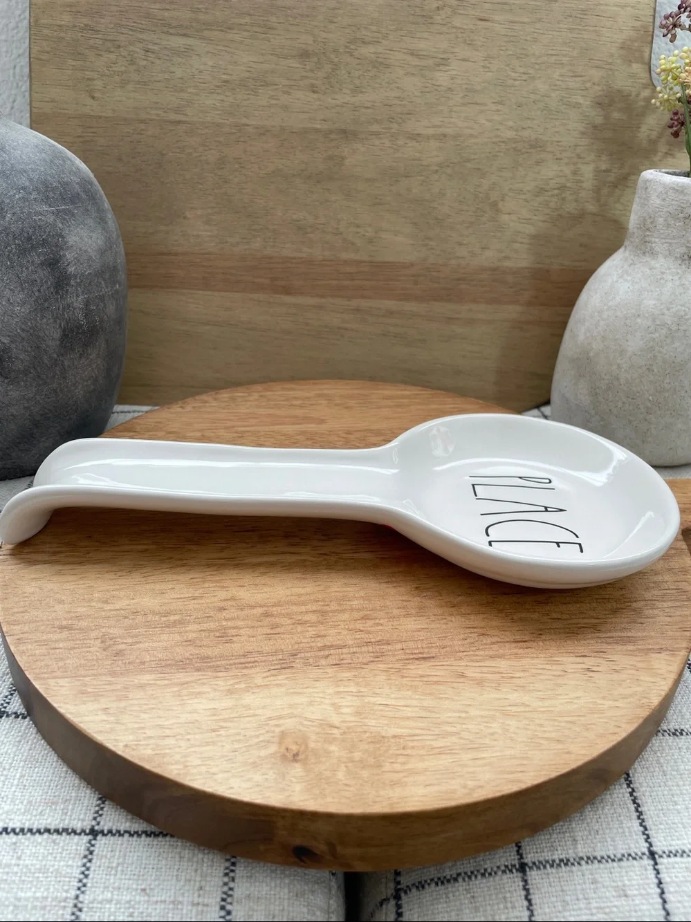 SALE! NWOT Rae Dunn White Ceramic 'PLACE' Spoon Rest - Home Dining 10”